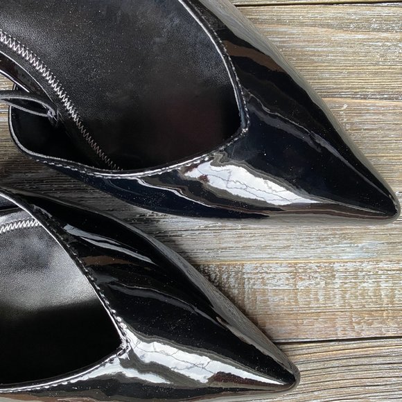 Black leather kitten heels - Picture 2 of 5